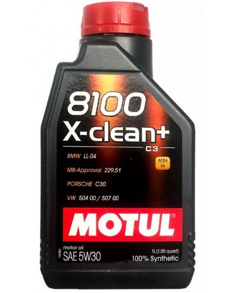 Масло моторное Motul 8100 X-clean+ 5W30, 1л