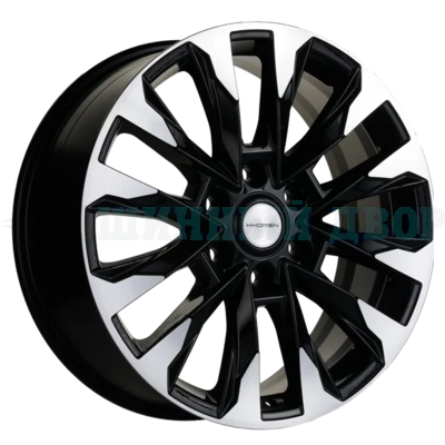 6*139.7 20" Et-28 8J Khomen Wheels KHW2010 (Chevrolet Tahoe) 78.1 Black-FP