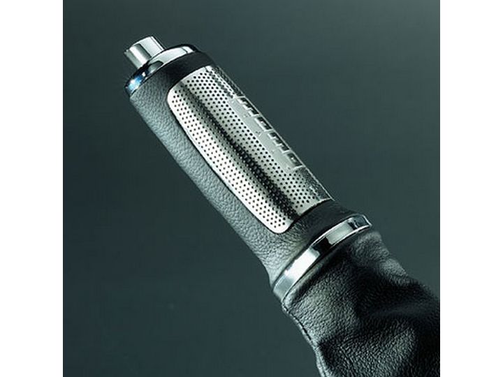 Ручка ручника PitStop Airmetal черная кожа/металл